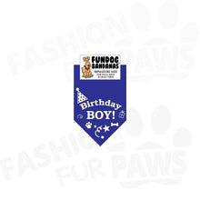 Load image into Gallery viewer, Birthday Boy Blue Dog Bandana