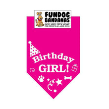 Load image into Gallery viewer, Birthday Girl Pink Dog Bandana