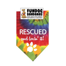 Load image into Gallery viewer, Rescued Tie Dye Dog Bandana