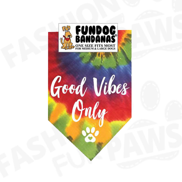 Good Vibes Only Dog Bandana