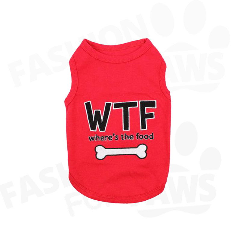 WTF Dog T-Shirt Red