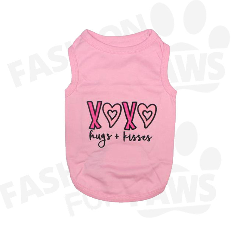 XOXO Dog T-Shirt Pink